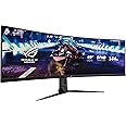 ASUS ROG STRIX Curved XG49VQ, 49 Inch DFHD (3840x1080) Gaming monitor, VA, up to 144Hz, 125% sRGB, DP, HDMI, USB3.0, FreeSync 2 HDR, DisplayHDR400, AuraSync, Red & Dark Gray
