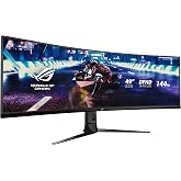 ASUS ROG Strix XG49VQ 49 بوصة شاشة الألعاب المنحنية ، شاشة الألعاب المنحنية VA ، Aura ، RGB ، Freesync 2 HDR ، DFHD ، 3840X1080 Piks