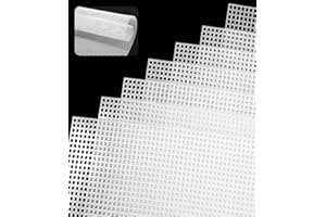 Yulado Rete per Borse Uncinetto, 7 Pezzi Set di Tela di Maglia di Plastica Rete Canvas 3 mm Fogli di Rete di Plastica Rete Plastica Maglia Piccola Accessori Borse Fai da Te per Ricamo,Artigianato.