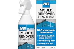 HG Mould Remover Foam Spray, Black Mould & Mildew Cleaner, Removes Stains – 500ml