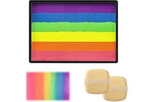 Dwafill Regenbogen Gesichtsfarbe, 50g Rainbow Schminkfarben Palette, Malerei, Gesichtsmalerei,Wasserlöslich Bodypainting für Theaterschminke, Faschingsschminke Face Paint (Sweetheart Rainbow)