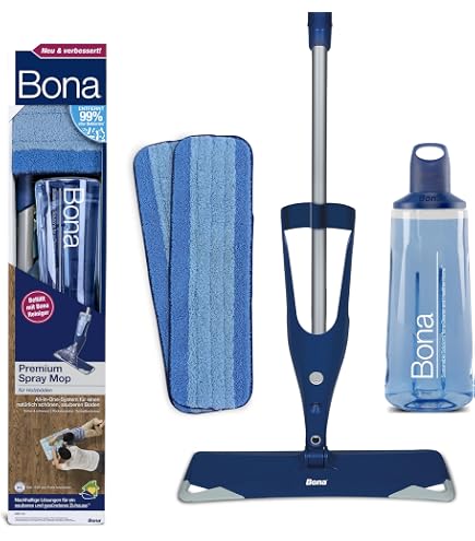 BONA CA101021 Pad Anti-Poussière Gris - Lavable 500 Fois Pour Parquets Et Sols Durs