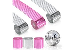 9 600 stycken självhäftande spegelmosaikplattor, mosaikspegelplattor | 6 rullar självhäftande spegelmosaik, discokula, självhäftande remsor för gör-det-själv-hantverk, discokula, hantverk