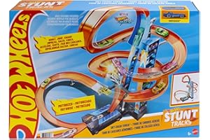 Hot Wheels - Torre Scontri Estremi, Pista Alta 83cm con Booster Motorizzato e Macchinina, Giocattolo per Bambini 5+ Anni, GWT39, Imballaggio Sostenibile