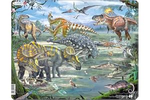 Larsen FH31 Les Dinosaures de la période crétacée, Puzzle Cadre avec de 65 pièces