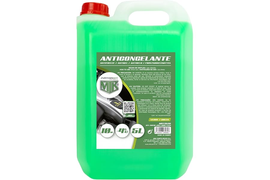 Motorkit MOT3536 Anticongelante, 5L, 10 %, Verde