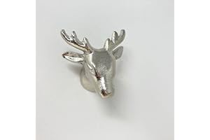 KNOBS BY BLOSSOM Silver Animal Metal Drawer Pulls Knobs Cupboard Bedroom Kitchen Upcycle (6. Stag)