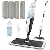 MANGOTIME Mop Mop Floor Cleaning Mops, Mop with Sprayer | Microfibre Spray Mop with 4 Washable Pads and 1 Refillable Bottle,