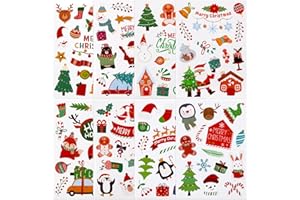 COLOFALLA 226pcs Pegatinas Navidad Infantiles Sticker Navideños para Niños Decoración Regalo Navidad Material de Scrapbooking Álbumes de Recortes
