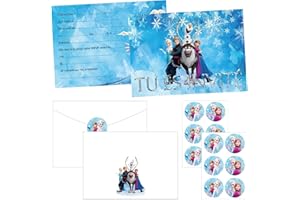 RASMADHUR Carte Invitation Anniversaire Enfant Princesse,12 Carte Invitation Francais+12 Enveloppes+12 Autocollants,Invitation Anniversaire Fille,Princesse Invitation pour Anniversaire