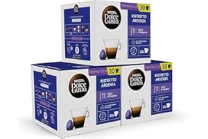 NESCAFÉ DOLCE GUSTO NESCAFÉ Dolce Gusto Espresso Ristretto Ardenza - Cápsulas de Café, 90 Cápsulas (3 x 30) - Intensidad 11 - Café arábica - Originales para cafeteras Dolce Gusto