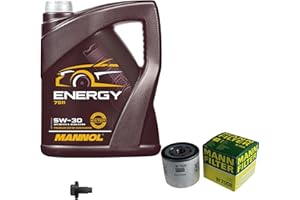EISENFELS Filter Set Inspektionspaket erstellt mit 5 L Motoröl MANNOL Energy 5W-30, MANN-FILTER Ölfilter, Verschlussschraube