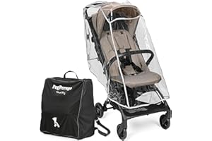Peg Perego Passeggino Leggero Volo con Parapioggia, per Aereo, Compatto, Omologato per Cappelliera, Misure Bagaglio a Mano, Adatto dalla Nascita fino a 22 kg, Include Borsa da Viaggio, Misty Beige