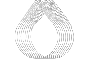 Coopay Ferri circolari da maglia circolari, 40 cm, in acciaio inox, lisci, set di 9 ferri da maglia circolari, set da 2,5 – 10 mm, per calze, maglioni, colletto e maniche