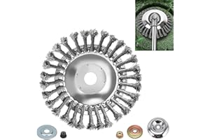 SSEHCWAN Szczotka do usuwania chwastów, 6 cali, szczotka do dzikich ziół Stihl, szczotka druciana, z akcesoriami montażowymi średnica 150 mm, otwór 25,4 mm