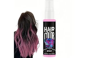 UJOOGBU Temporary Hair Dye,Hair Colour Spray,Pink Hair Spray Wash Out,Temporary Coloured Hair Spray,Hair Spray Temporary,Coloured Hair Spray Wash Out Kids,Semi Permanent Hair Dye Spray,Instant Styling(Pink)