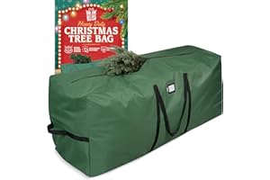 Holiday Cheer Christmas Tree Storage Bag – Heavy Duty Christmas Tree Bag Fits Up to 7.5ft Tall Artificial Christmas Tree, Waterproof with Durable Handles & Zipper – Xmas Tree Storage Bag (Green)