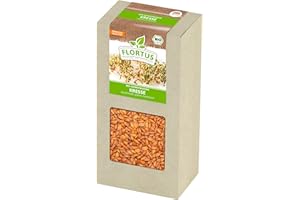 FLORTUS FREUDE AN VIELFALT FLORTUS – BIO Sprossen Samen Kresse 200g – Kressesamen zur Anzucht für Keimglas, Garten, Balkon, Küche & Fensterbank – Gartenkresse Saatgut in höchster Bioqualität - Vitaminreich & würzig im Geschmack