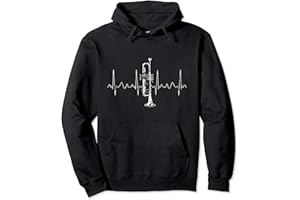 CHEMISE DE MUSIQUE & IDÉE CADEAU Instrument De Musique Battment De Coeur Trompette Sweat à Capuche