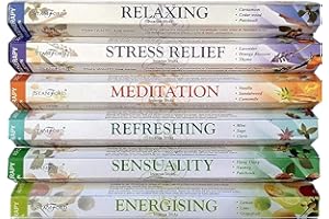 GIFT BRIT Stamford Aromatherapy Incense Sticks 120 Sticks - Relaxing, Stress Relief, Meditation, Refreshing, Sensuality & Energising Incense Gift Pack