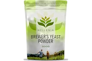 100% Pure Brewers Yeast Powder - 500g | Natural Source of B Vitamins | Brewer's Yeast Powder, Known as Nature's Wonder Food | Natural Source of Vitamins, Minerals and Amino Acids - Made for Hellenia