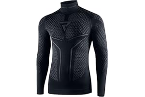 REBELHORN Therm II Camiseta Térmica Hombre | Manga Larga | Ropa Interior Termoactivo | Camisa Funcional | Absorción de Humedad | Transpirable | Zonas de Compresión | Ropa de Moto Térmica
