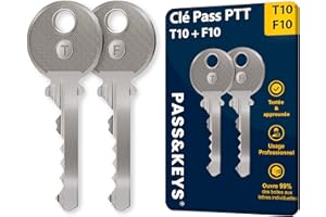 PASS&KEYS Clés Pass PTT T10 + F10 pour serrure boîte aux lettres et entrée d'immeuble