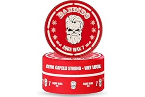 BANDIDO Aqua Hair Wax No.7 - Cera Capelli Uomo, Tenuta Forte, 150 ml - Brillantezza Lunga Durata - Edge Control - Profumo Fruttato | Cera per Capelli Modellante Effetto Fissante - Professionale