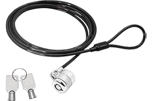 YACSEJAO Notebook/Laptop Combination Lock Security Cables 1.8M Office Dormitory Meeting Study Room Security Lock，for Laptops, Other Devices with Lock Slot(Black)