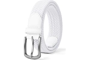 PLUSZIS Men’s Belt, Elastic Braided Belt, Stretch Woven Casual Belt 1 3/8", With Gif Box.