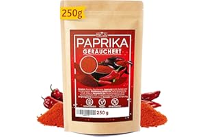 ‎HE-JU He-Ju Geräuchertes Paprikapulver (smoked) süß, 250 g Paprika geräuchert süß gemahlen, vegan, glutenfrei