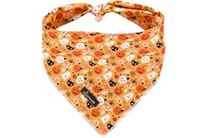 ARING PET Hundebandana-Halloween-Hundeschal, Halstuch, Jungen und Mädchen, Kürbis-Hundebandanas, niedliche dreieckige Lätzchen für kleine bis große Hunde und Katzen