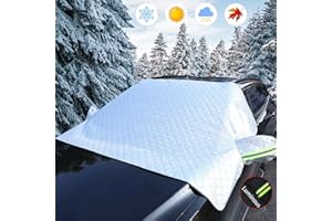 EPROICKS Couverture Pare Brise Voiture, Pare Soleil Voiture Pare Brise Avant, Bache Voiture Anti Givre, Neige, Glace, Pluie, Poussière, Soleil, pour Clupart des Voitures et SUV (230X140Cm)