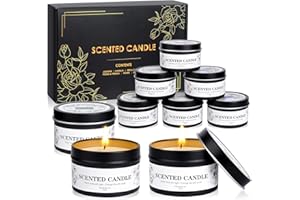 TENUISKFT Duftkerzen Geschenkset für Frauen,Duftkerze Set Geschenke für Männer, 9 x 75g Sojawachs - Langanhaltender Duft - 180 Stunden Brenndauer Aromatherapie Kerzen Klein Geschenke für Weihnachten,Geburtstag