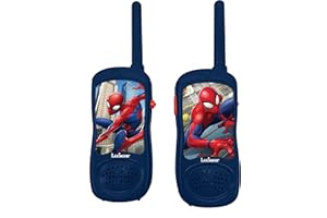 Lexibook Spiderman, Talkies-Walkies, Jeu de Communication pour Enfant, Clip Ceinture, à Piles, Rouge et Bleu, TW11SP