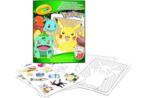 CRAYOLA - Album de Coloriage Pokémon avec Stickers, 32 Pages Amusantes et 4 Feuilles d'Autocollants, Activité Créative pour les Enfants à Partir de 3 Ans, 04-2740
