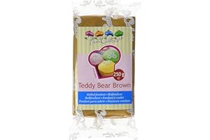 ‎FUNCAKES FunCakes Fondant Teddy Bear Brown: Einfach zu Verwenden, Glatt, Elastisch, Weich und Schmeidig, Perfekt zum Dekorieren von Torten, Halal, Koscher und Glutenfrei. 250 g