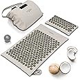 MyBeo Akupressurmatte mit Naturfasern, Akupressur Set mit Kissen + Massageball, Entspannung und Massage, Akupunkturmatte idea