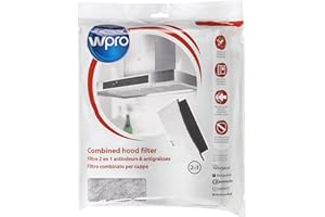 WPro UCF016 Filtre universel à charbon actif pour hotte aspirante Capture la graisse Peut être découpé 470 x 570 mm 450g/m2