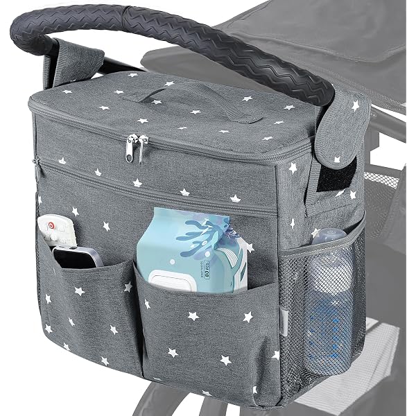 Personalisierte Kinderwagentasche Mit Namen – Organizer Für Kinderwagen, Brotkasten-Optik, Gepudertes Rosa, Handgefertigt
