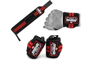 5RIDGE Bandages de poignet pour haltérophilie, haltérophilie, sangles de poignet pour salle de sport, sangle de poignet, sangle de poignet, sangle de poignet pour entraînement de fitness