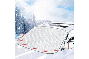 ECHOBUY Copri Parabrezza Auto Invernale Universale, Copertura Parabrezza Magnetica con Strisce Riflettenti, Protezione Antigelo, Neve e Sole, Frontale 160×116 cm