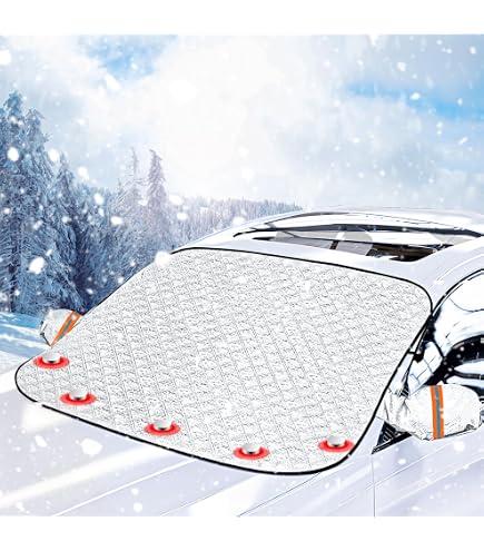 Copriauto Invernale Aoreun Copertura Per Lunotto Posteriore, Per Auto, Con Magnete Copertura Per Parabrezza Auto - 8