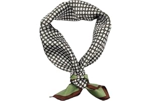 LSHARON SILK 100% Mulberry Silk Scarf Lightweight Neck Scarf - 53x53cm - Digital Printed Small Square Wraps Pure Silk Scarves Natural Silk Neckerchief Headscarf Gift for Women Men