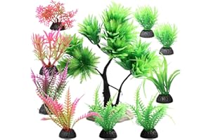 BAILMOLI AILMOLI Aquarium Plants Tree Decorations Fish Tank Plastic Plant Decor Set Ornaments Accessories Green Color