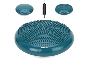 TREXO - Coussin d’équilibre 33 cm à Picots antidérapants – Assise posturale & gainage pour Bureau, Maison, Pilates, rééducation – Charge Max 200 kg – PVC