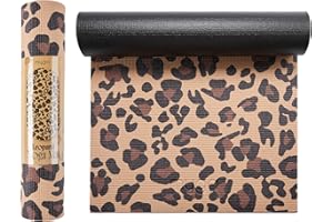 Myga 6mm Printed Yoga Mat - Non-Slip Exercise Mat for Men & Women - Thick & Comfortable for Yoga, Pilates & Meditation - Lightweight & Durable for Home, Gym & Travel - 173cm x 61cm