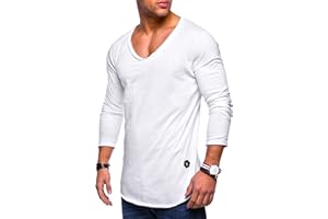 Rello & Reese Herren Oversize Longsleeve V-Neck Rundhals Sweatshirt MT-7314