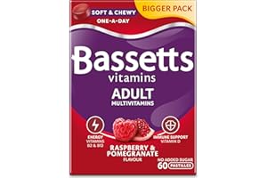 Bassetts Vitamins Adult Raspberry & Pomegranate Flavour Multivitamins 60 Gummy Pastilles