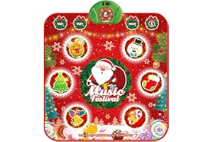 KINGULL Christmas Dance Mat for Girls Boy,Toy Birthday Presents for 3 4 5 6 7 8 9 10+ Year Old Kids Gifts,Light Up Children Music Dancing Game Pad with 5 Game Modes & Wireless Bluetooth,Rechargeable Battery